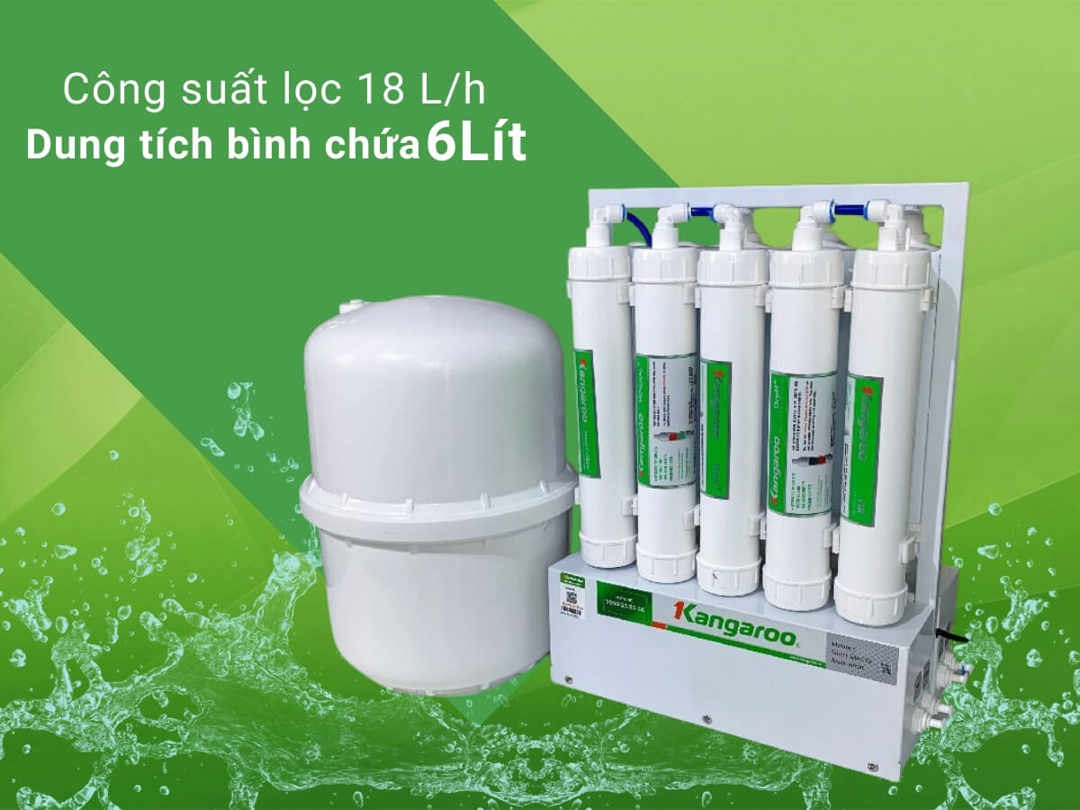 Máy lọc nước Kangaroo KGHP66 công suất mạnh mẽ 18l/h